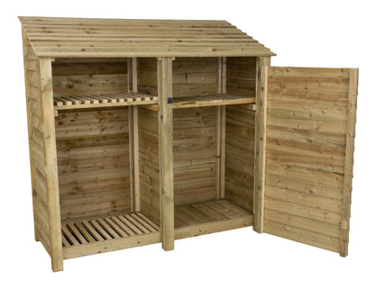 Wooden Garden Tool Storage with Shelf W-187cm, H-126cm or 180cm, D-88cm