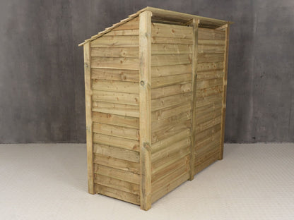 Wooden Log Store with Doors and Shelf W-187cm, H-126cm or 180cm, D-88cm