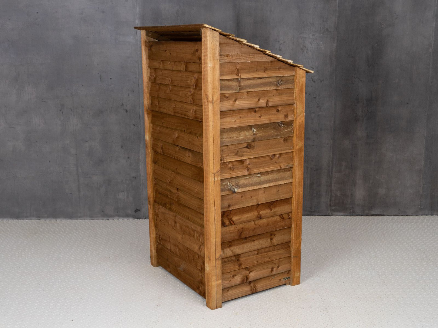 Wooden Log Store W-99cm, H-126cm Or 180cm, D-88cm - Brown Finish