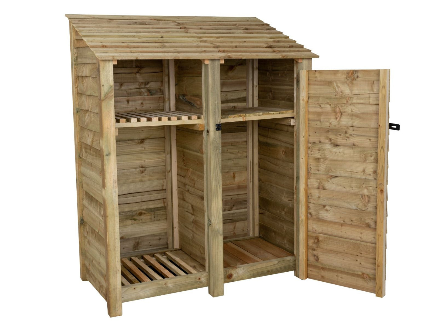 Wooden Garden Tool Storage with Shelf W-146cm, H-126cm or 180cm, D-88cm