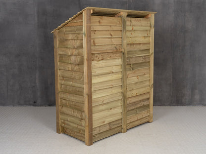 Wooden Log Store W-146cm, H-126cm or 180cm, D-88cm