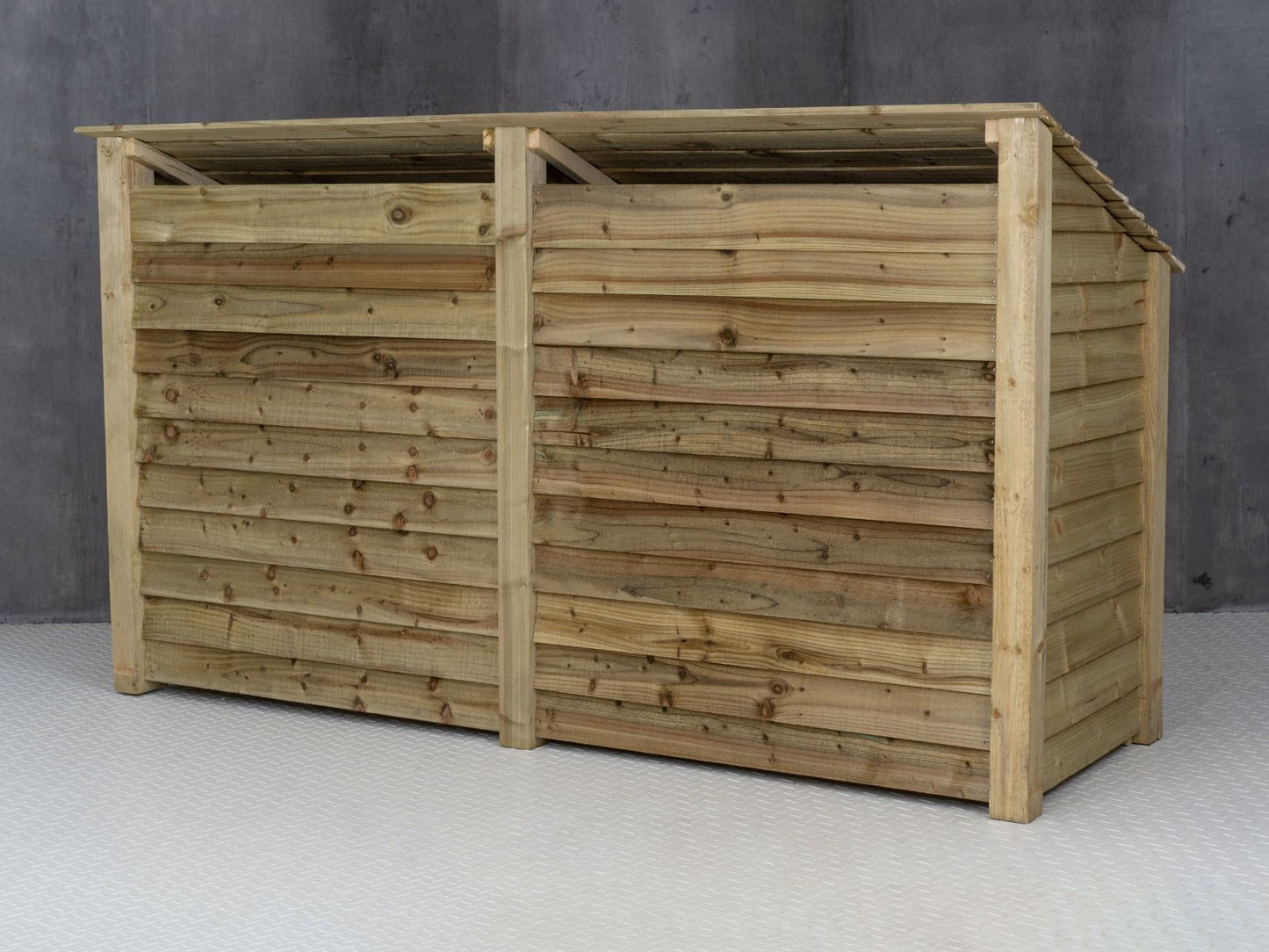 Wooden Log Store W-227cm, H-126cm or 180cm, D-88cm