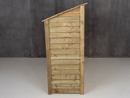 Wooden Log Store with Doors and Shelf W-227cm, H-126cm or 180cm, D-88cm