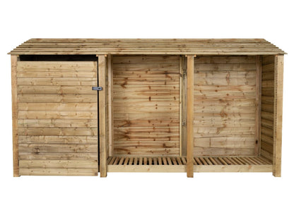 Wooden Garden Tool Storage W-335cm, H-126cm or 180cm, D-88cm