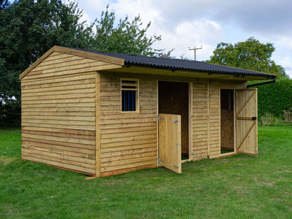 18ft x 12ft Field Shelter with Storage/Tack Feed Room V.4