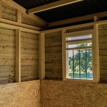 18ft x 12ft Field Shelter with Storage/Tack Feed Room V.4