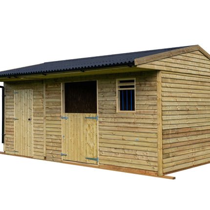 18ft x 12ft Field Shelter with Storage/Tack Feed Room V.4