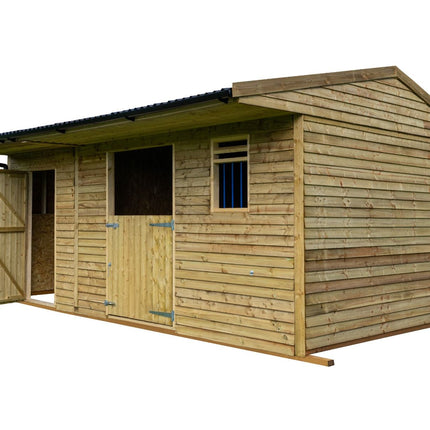 18ft x 12ft Field Shelter with Storage/Tack Feed Room V.4