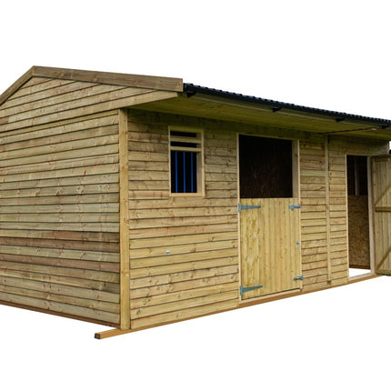 18ft x 12ft Field Shelter with Storage/Tack Feed Room V.4