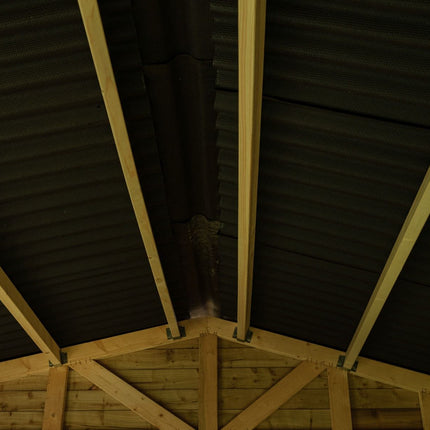 18ft x 12ft Field Shelter with Storage/Tack Feed Room V.4