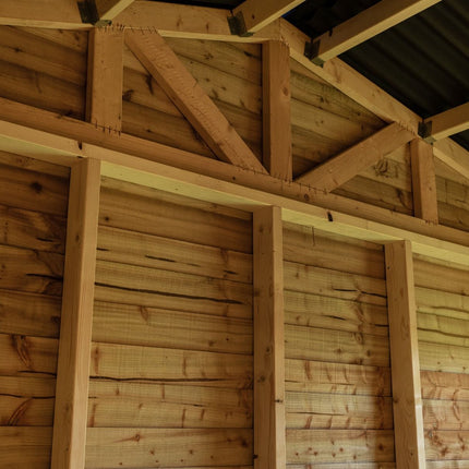 18ft x 12ft Field Shelter with Storage/Tack Feed Room V.4