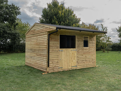 12ft x 12ft Mobile Animal Field Shelter With Overhang and Guttering V.3