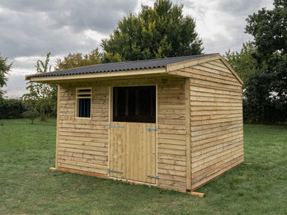 12ft x 12ft Mobile Animal Field Shelter With Overhang V.3