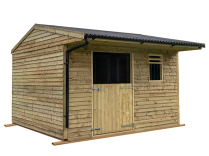 12ft x 12ft Mobile Animal Field Shelter With Overhang and Guttering V.3