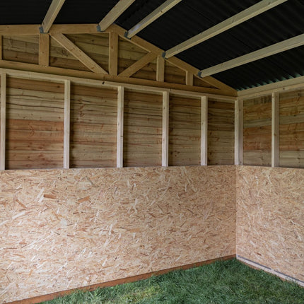 12ft x 12ft Mobile Animal Field Shelter With Overhang V.3