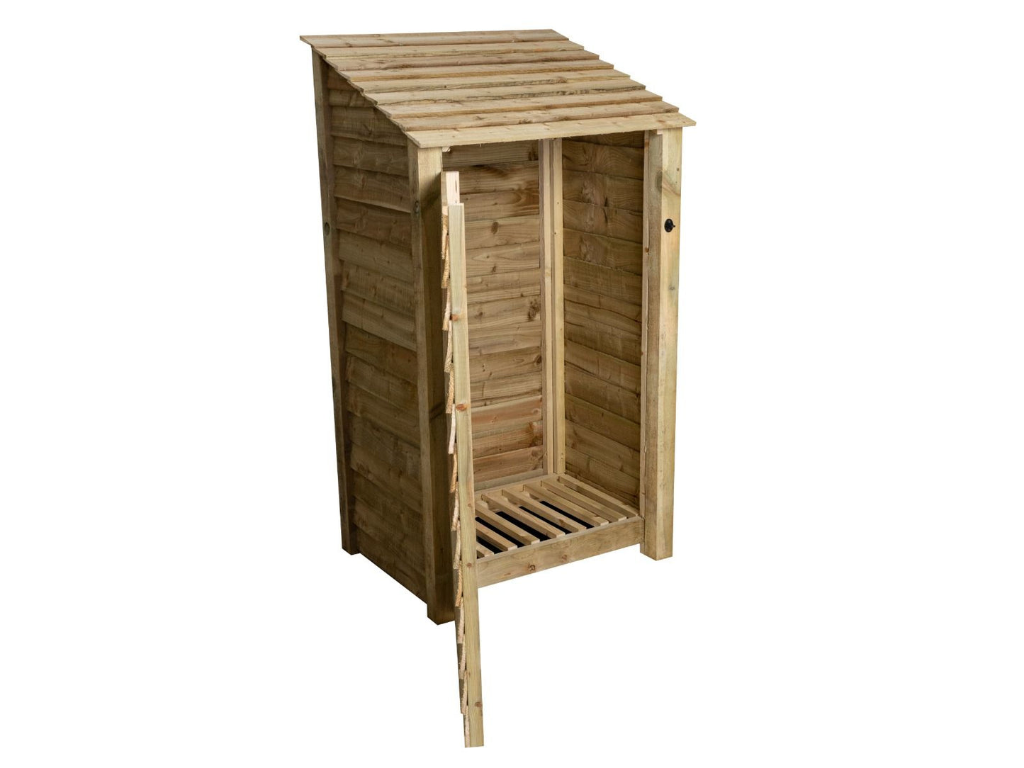 Wooden Log Store with Door W-99cm, H-126cm Or 180cm, D-88cm
