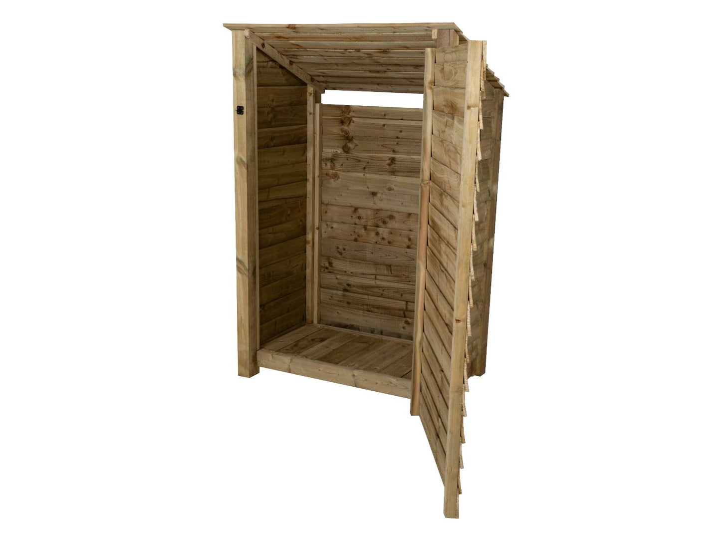 Wooden Garden Tool Storage (Roof Sloping Back) W-119cm, H-126cm or 180cm, D-88cm
