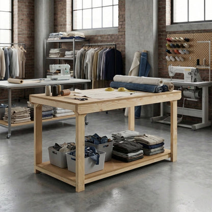Wooden Workbench MDF Top Depth-3ft