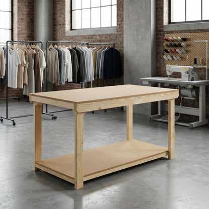 Wooden Workbench MDF Top Depth-3ft