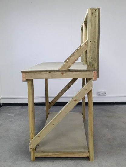Wooden workbench 18mm uniMDF Moisture resistant top with back panel