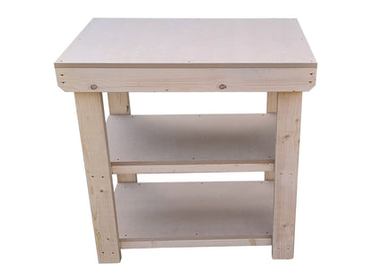 Wooden 18mm MDF Top Workbench with Double Shelf (Clearance range)